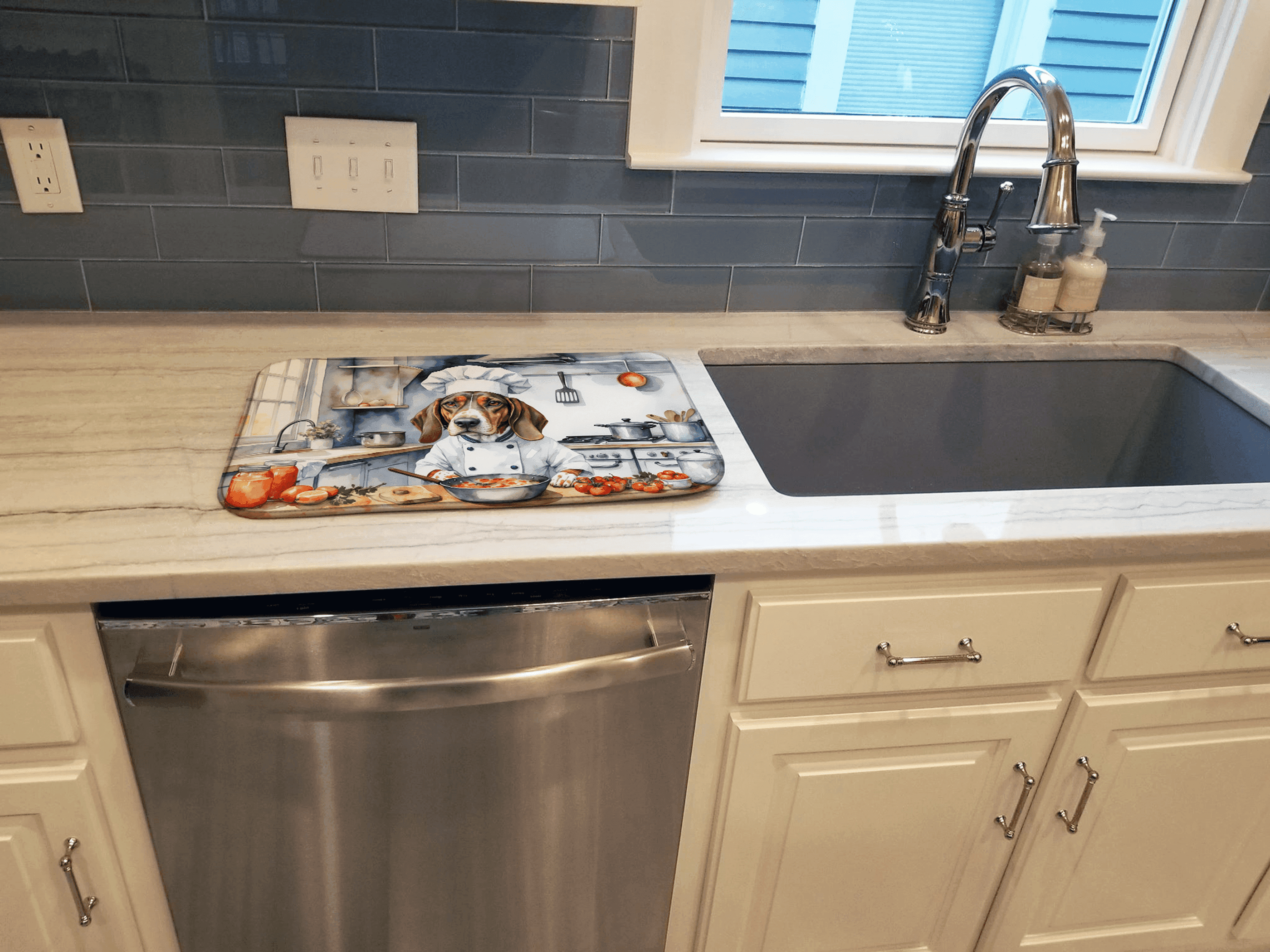 American English Coonhound The Chef Dish Drying Mat Caroline's Treasures