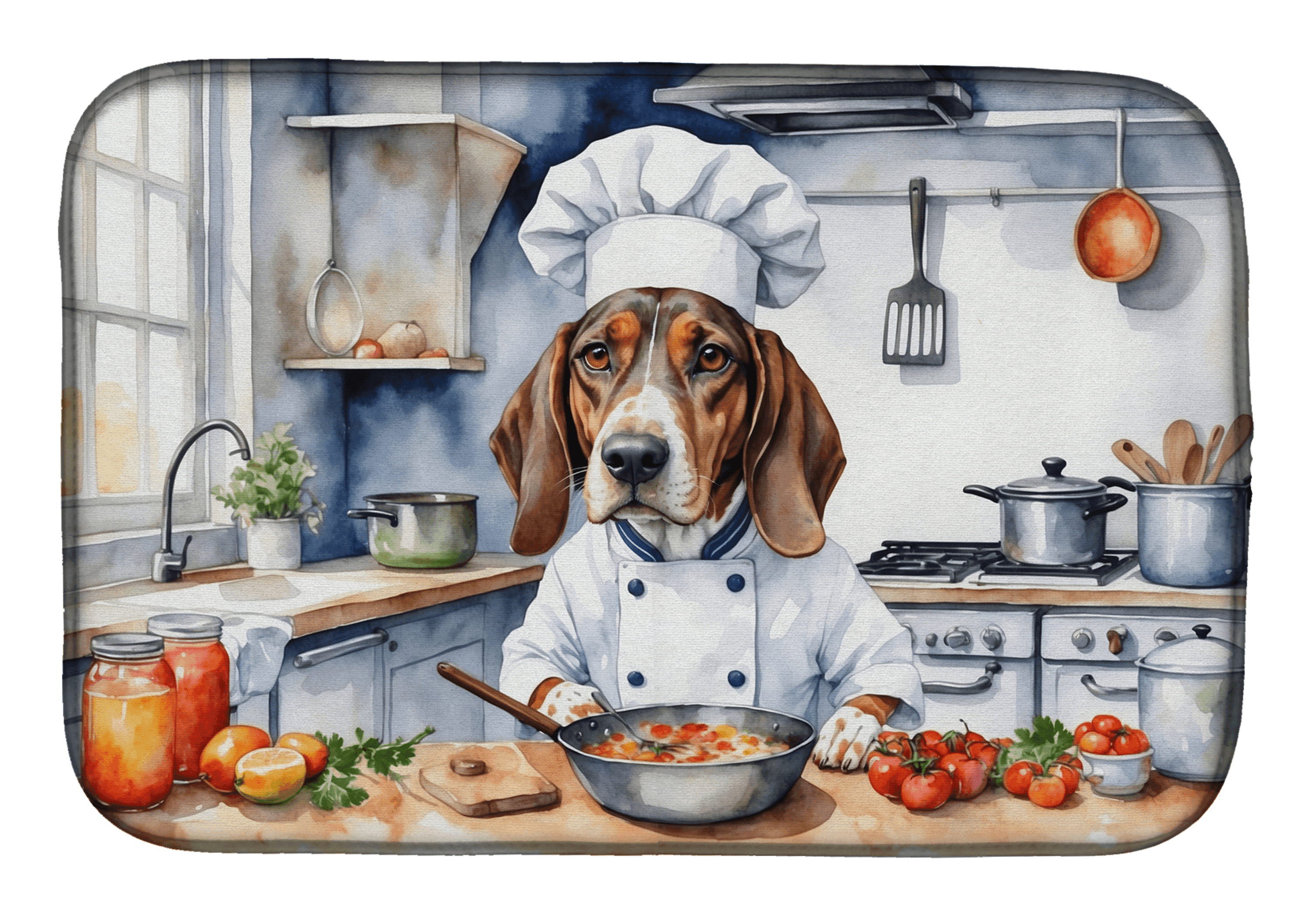 American English Coonhound The Chef Dish Drying Mat Caroline's Treasures