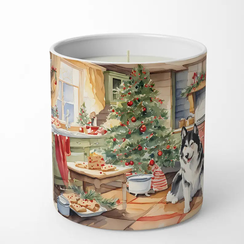 American Eskimo Christmas Cookies Decorative Soy Candle Caroline's Treasures