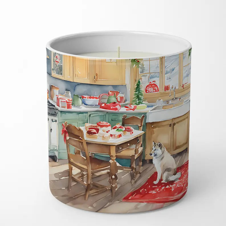 American Eskimo Christmas Cookies Decorative Soy Candle Caroline's Treasures