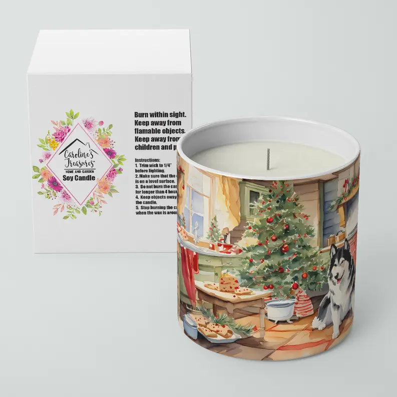 American Eskimo Christmas Cookies Decorative Soy Candle Caroline's Treasures