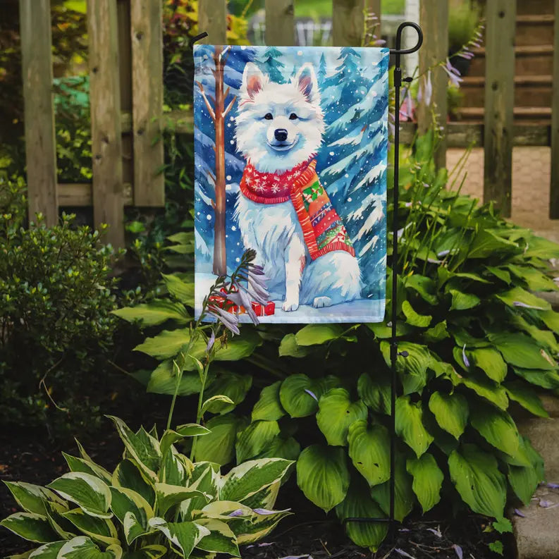 American Eskimo Christmas Garden Flag Caroline's Treasures