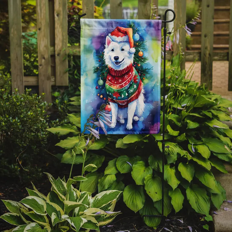 American Eskimo Christmas Garden Flag Caroline's Treasures