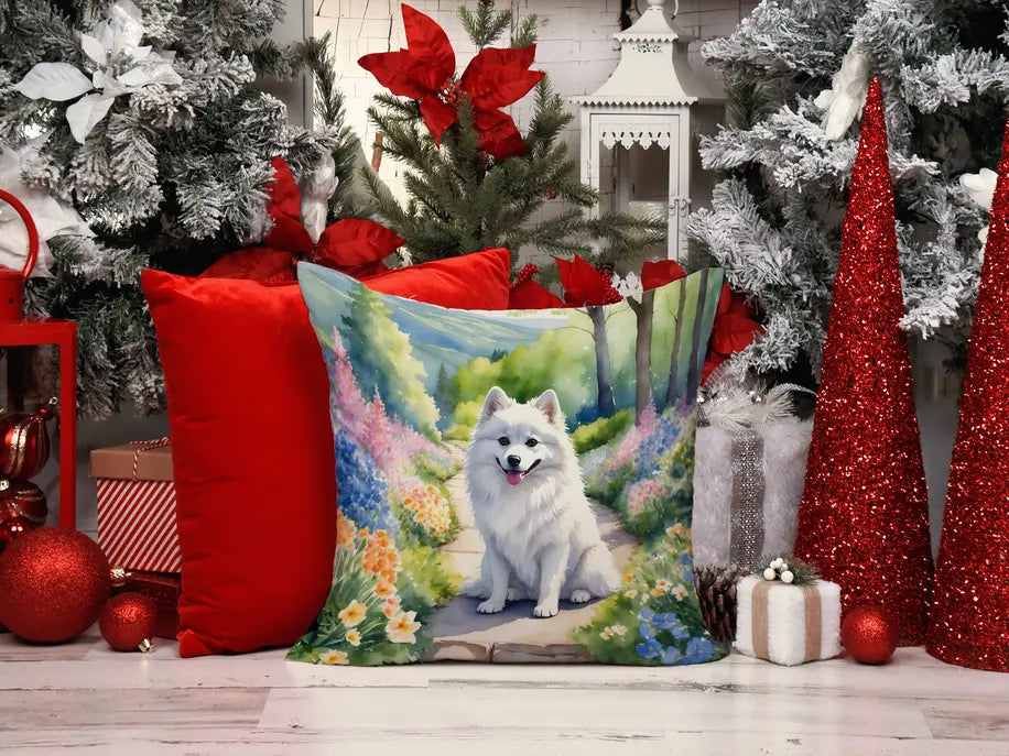 American Eskimo Spring Garden Pair of Pot Holders Caroline's Treasures