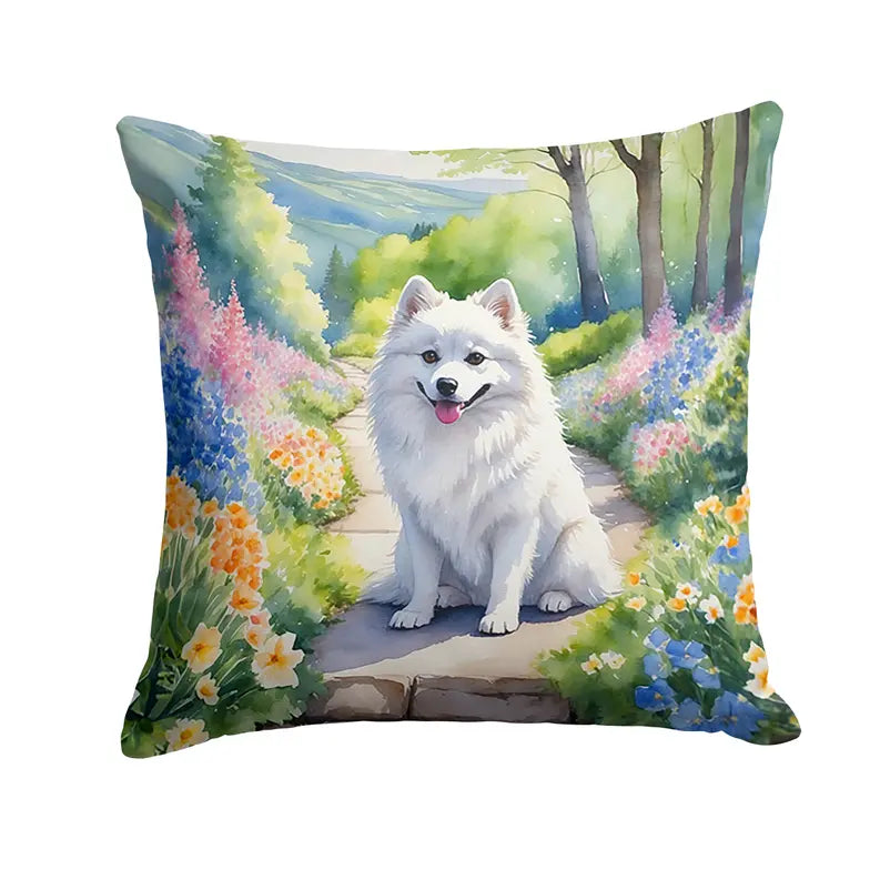 American Eskimo Spring Garden Pair of Pot Holders Caroline's Treasures