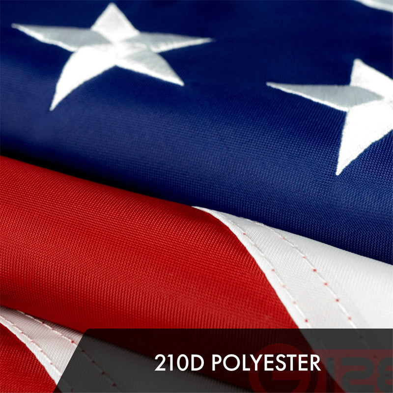 American Flag 210D Embroidered Polyester 4x6 Ft G128