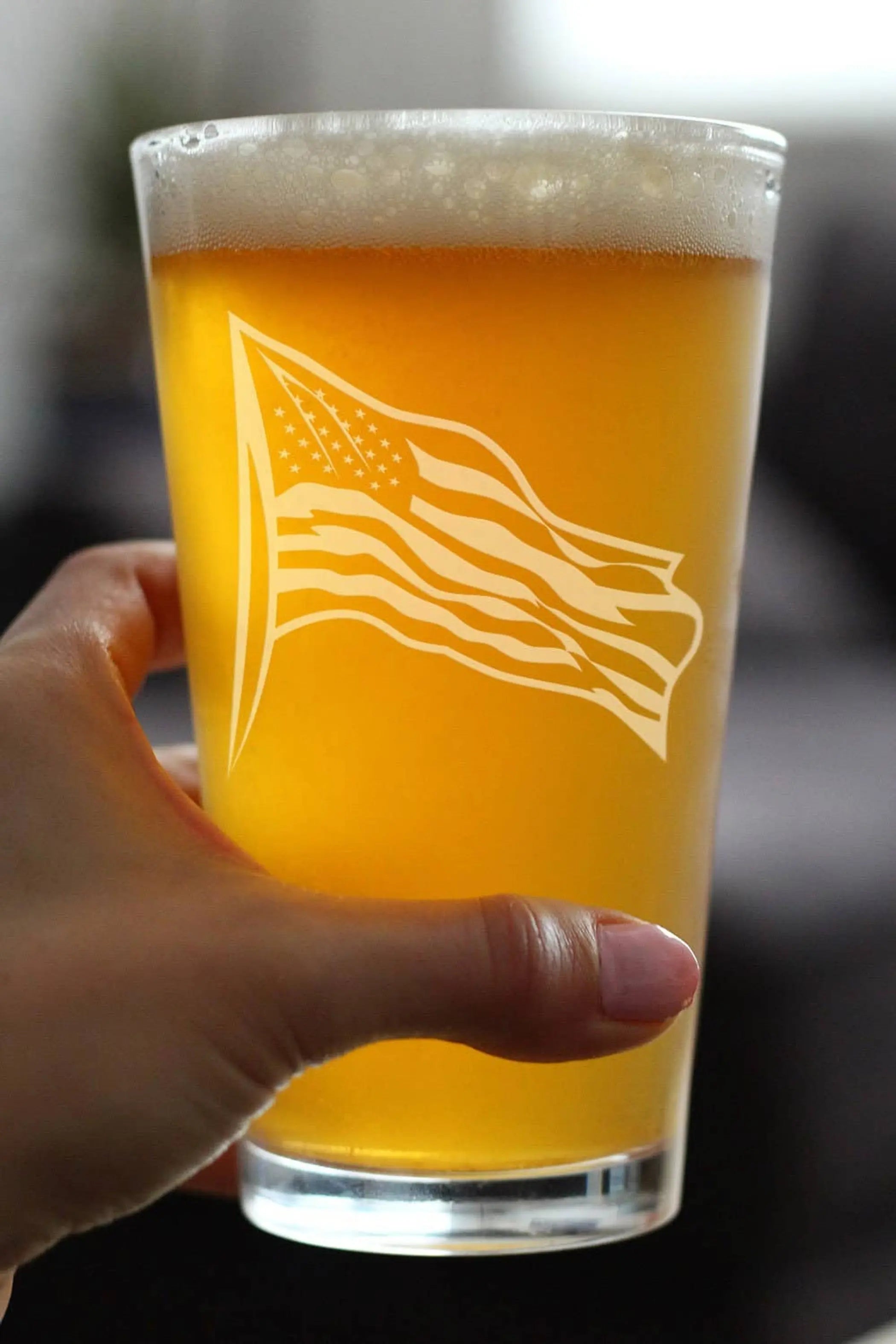 American Flag Pint Glass for Beer - Patriotic Gifts Bevvee