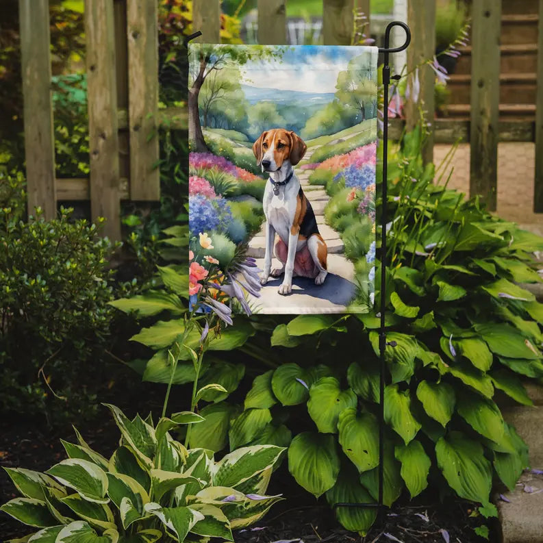 American Foxhound Spring Garden Garden Flag Caroline's Treasures
