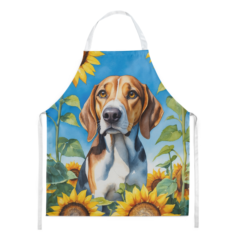 American Foxhound in Sunflowers Apron Caroline's Treasures
