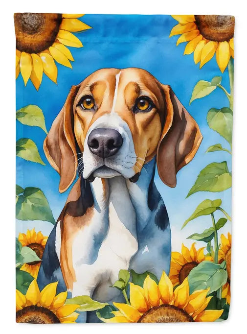 American Foxhound in Sunflowers Garden Flag Caroline's Treasures