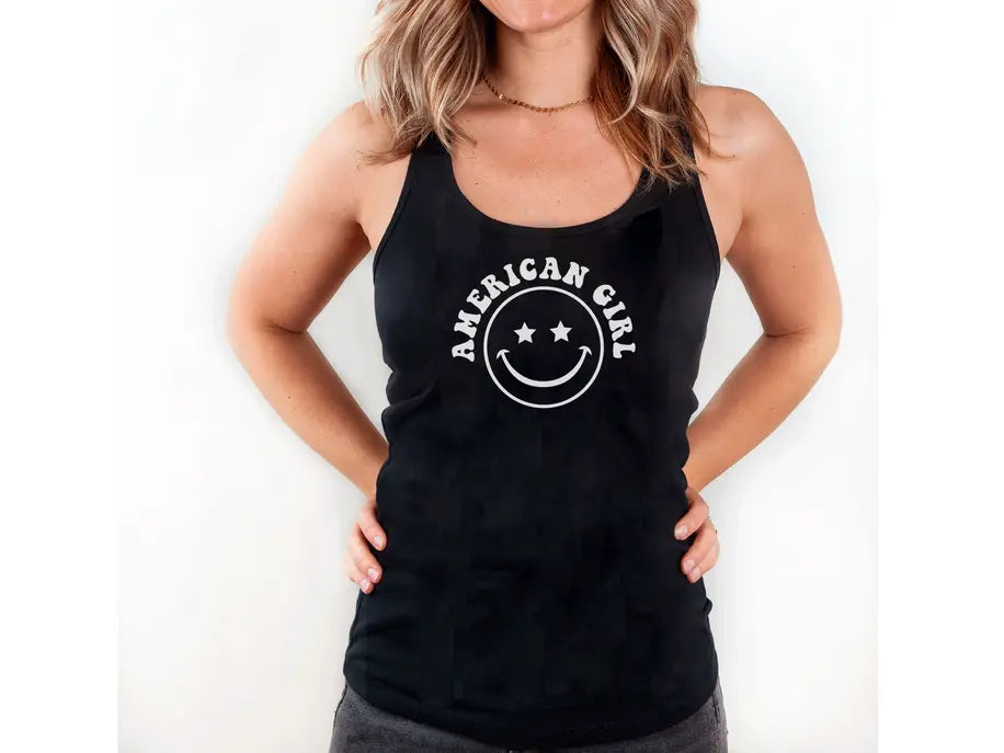 American Girl Fourth of July Tank Top Stiles Tee