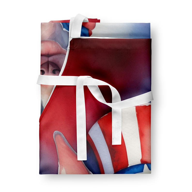 American Hairless Terrier Patriotic American Apron Caroline's Treasures