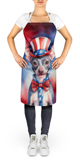 American Hairless Terrier Patriotic American Apron Caroline's Treasures