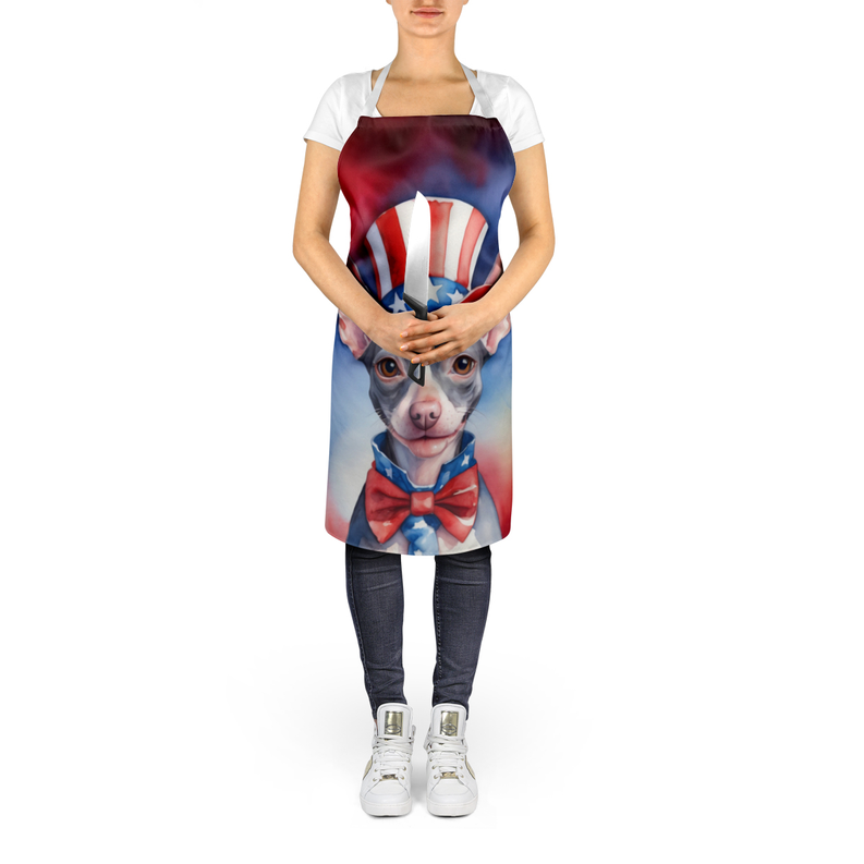 American Hairless Terrier Patriotic American Apron Caroline's Treasures