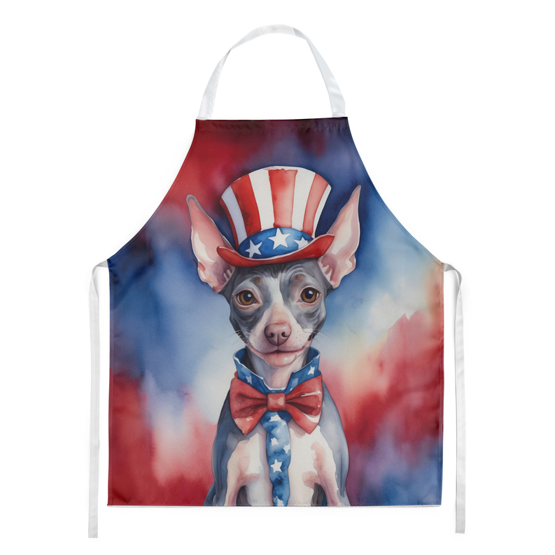 American Hairless Terrier Patriotic American Apron Caroline's Treasures