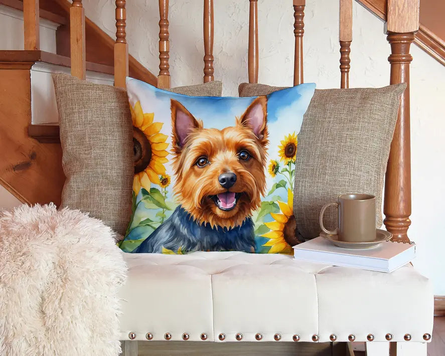 American Hairless Terrier in Sunflowers Pair of Pot Holders Caroline's Treasures