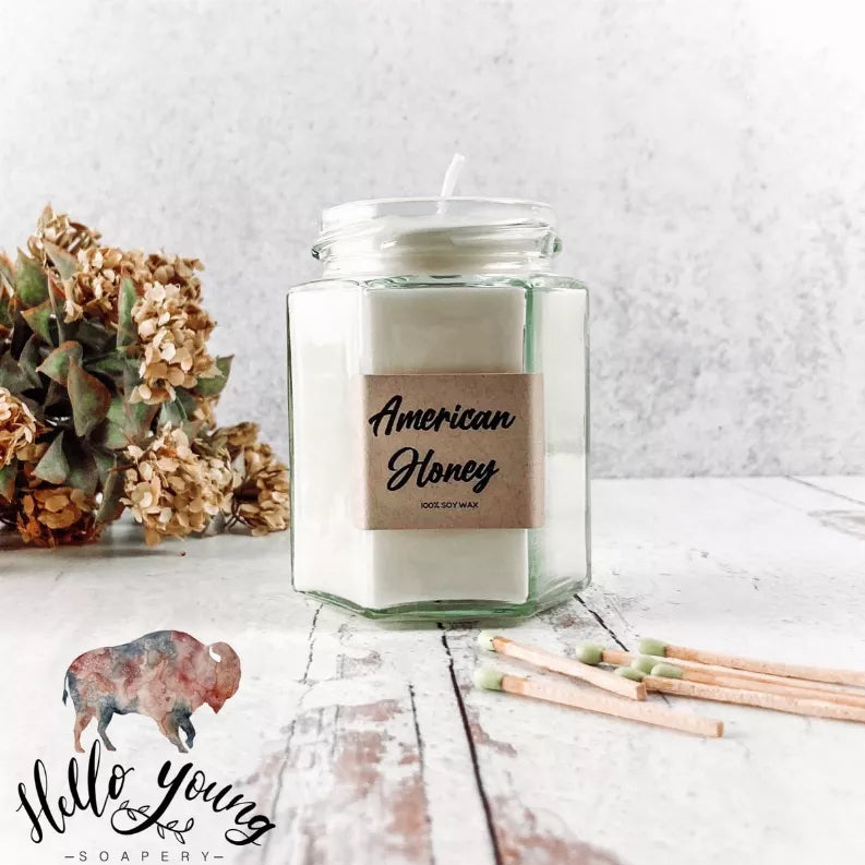 American Honey Candle Hello Young Soapery