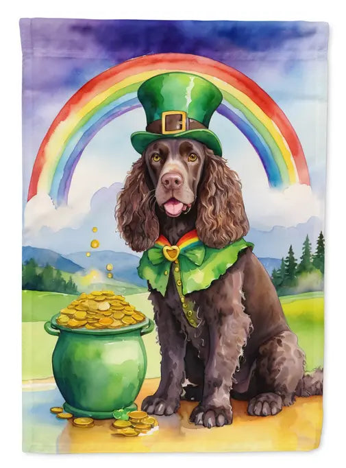 American Water Spaniel St Patrick's Day Garden Flag Caroline's Treasures