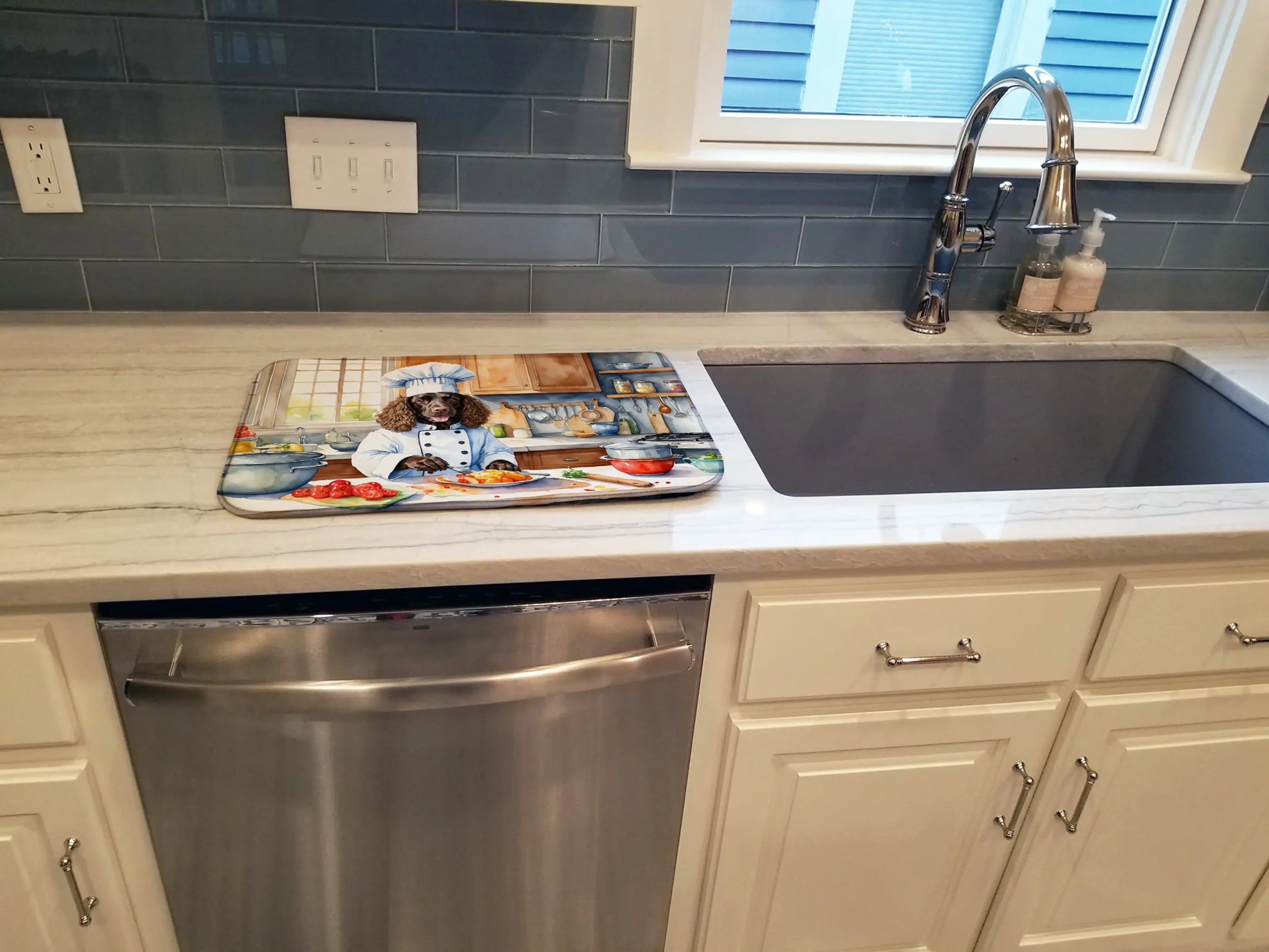 American Water Spaniel The Chef Dish Drying Mat Caroline's Treasures