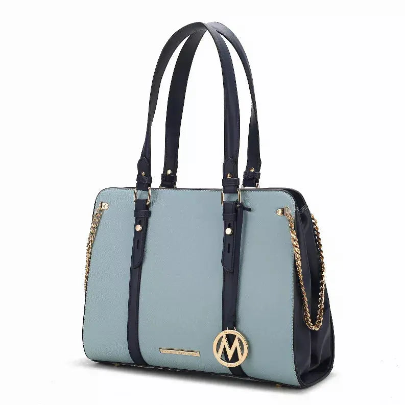 Amy Color Block Vegan Leather Women's Tote MKF Collection by Mia K.