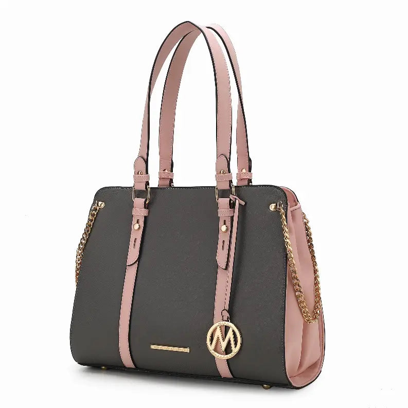 Amy Color Block Vegan Leather Women's Tote MKF Collection by Mia K.