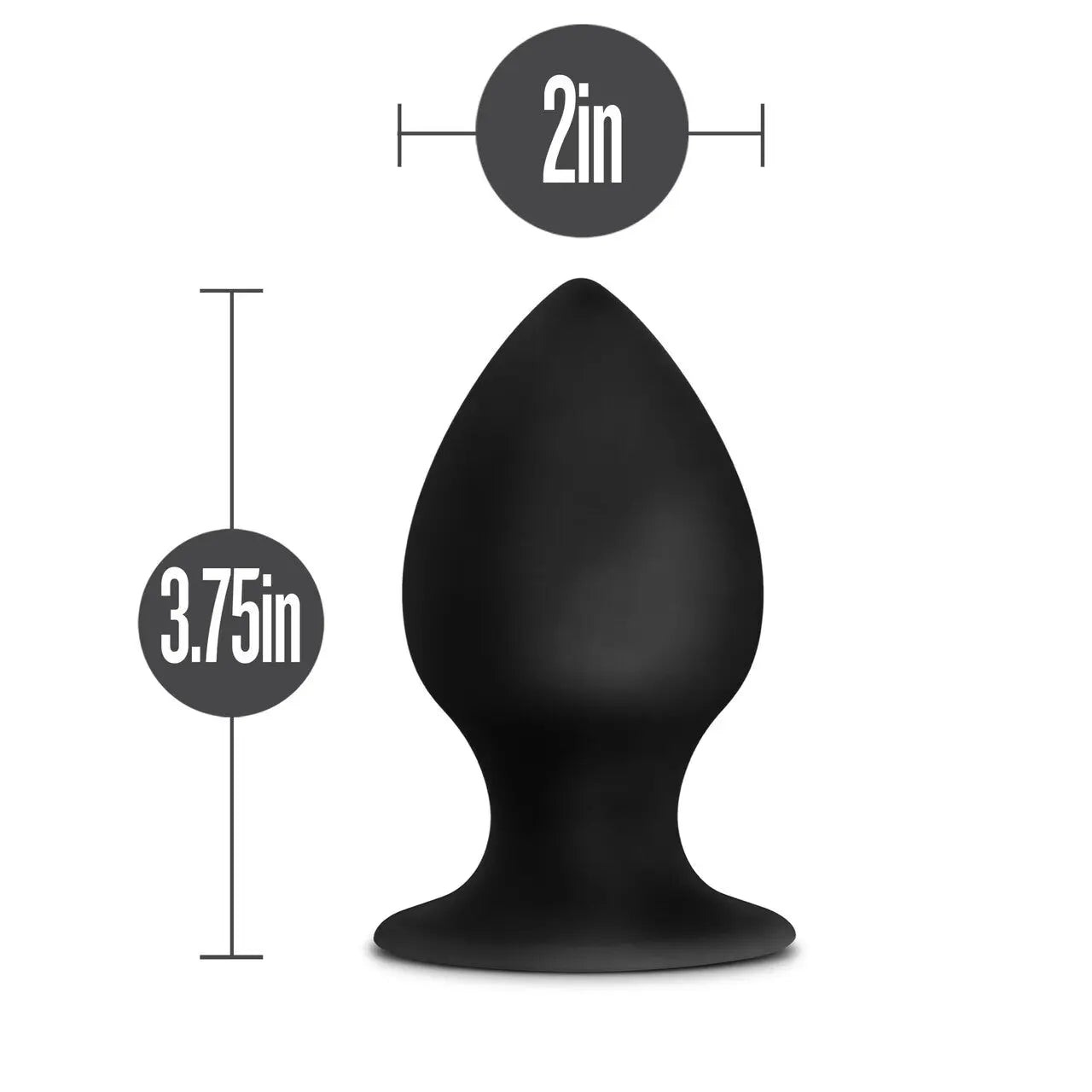 Anal Adventures Platinum Silicone Anal Stout Plug Black Blush Novelties