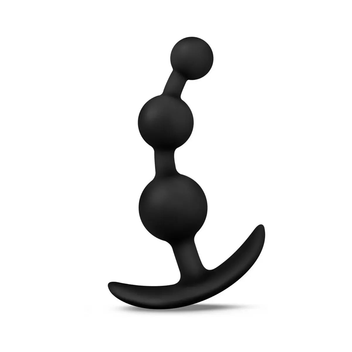 Anal Adventures Platinum Silicone Small Anal Beads Plug Black Blush
