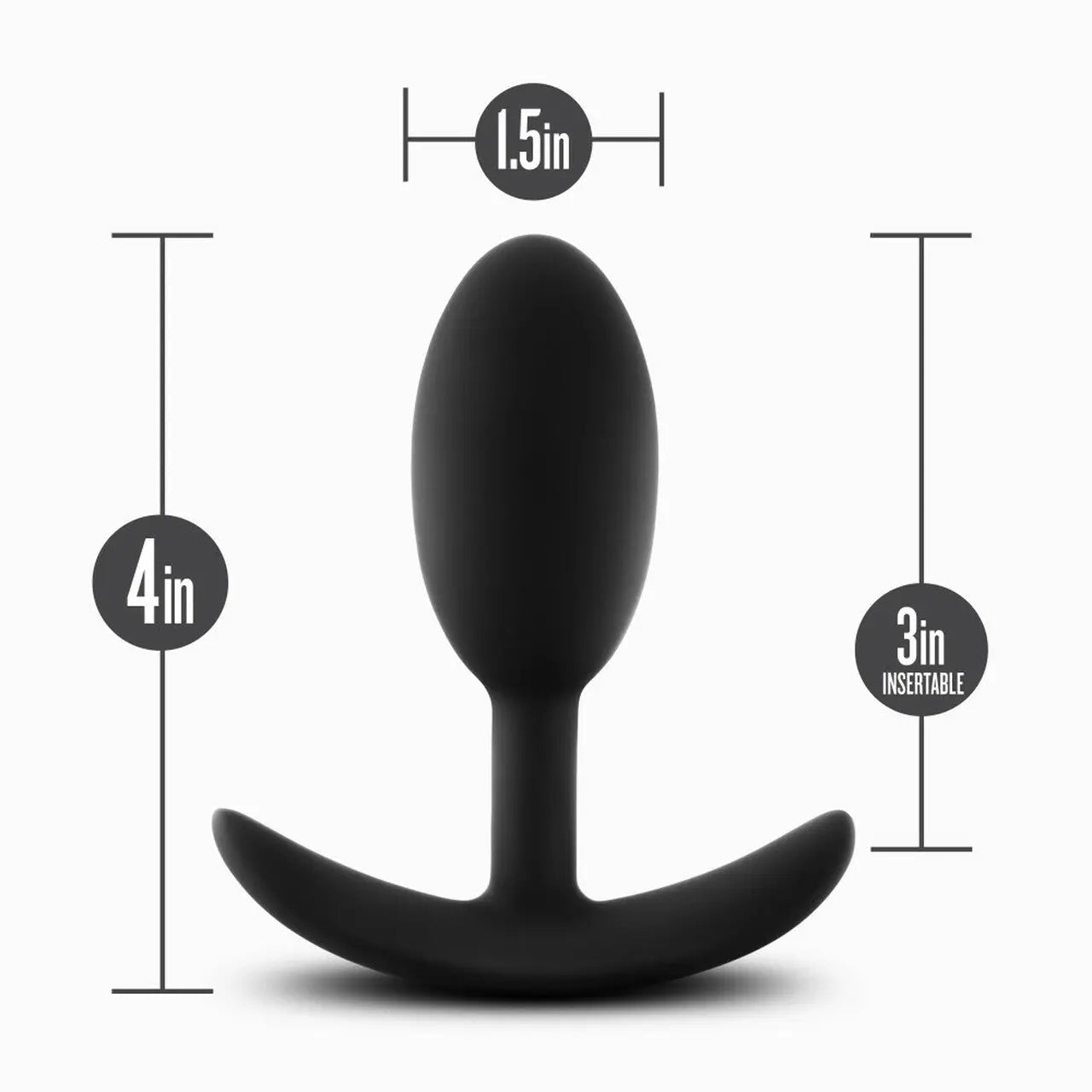 Anal Adventures Platinum Silicone Vibra Slim Plug Black Blush Novelties
