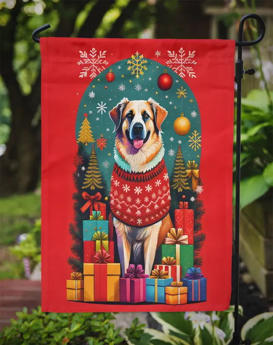 Anatolian Shepherd Dog Holiday Christmas Garden Flag Caroline's Treasures