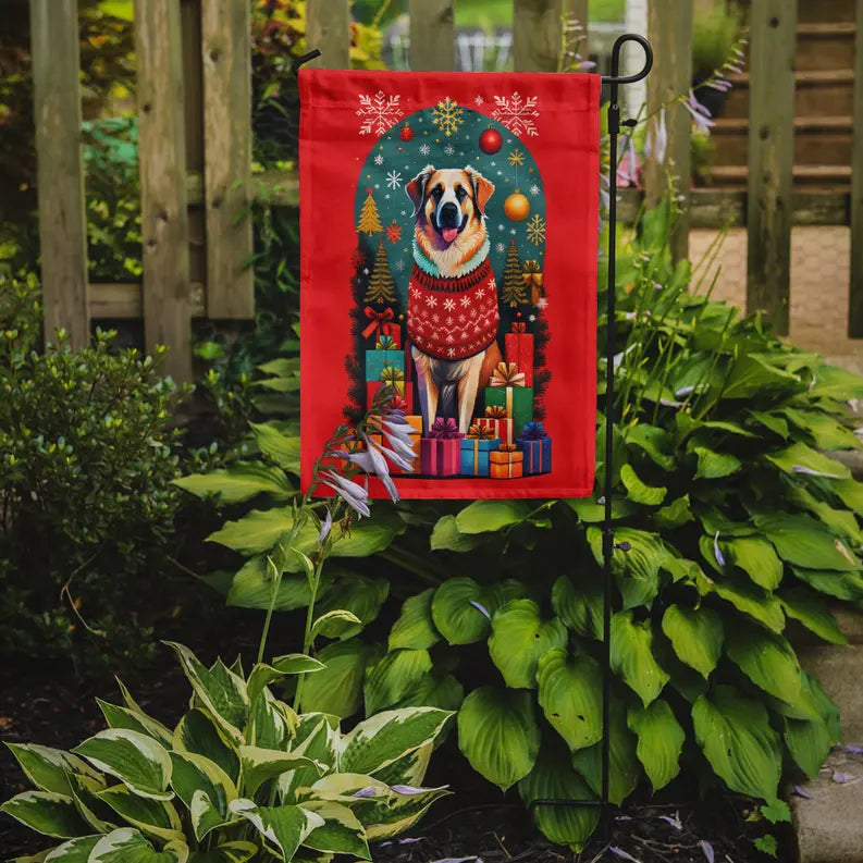 Anatolian Shepherd Dog Holiday Christmas Garden Flag Caroline's Treasures