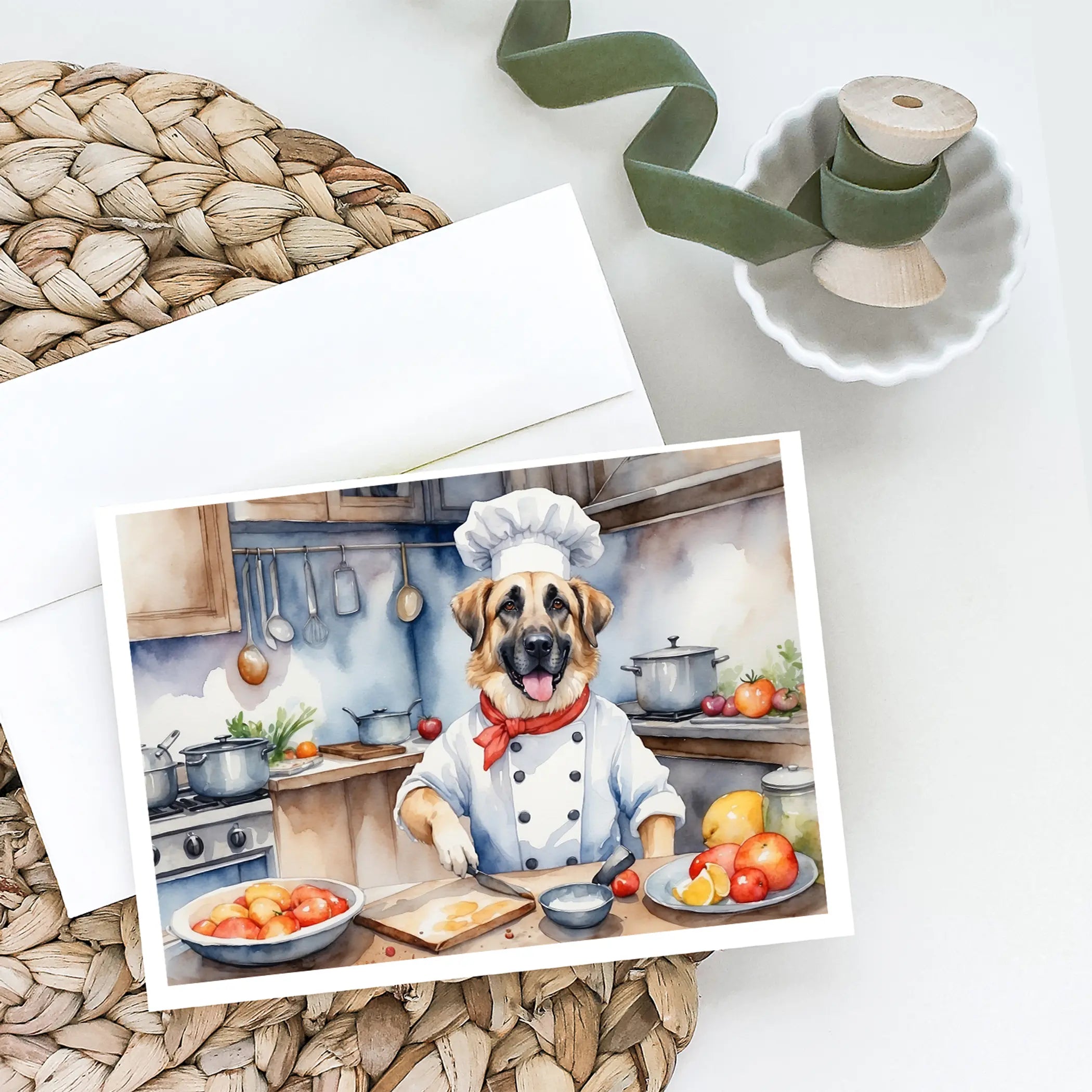 Anatolian Shepherd The Chef Greeting Cards Pack of 8 Caroline's Treasures