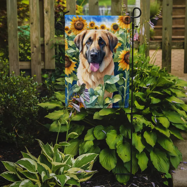 Anatolian Shepherd in Sunflowers Garden Flag Caroline's Treasures