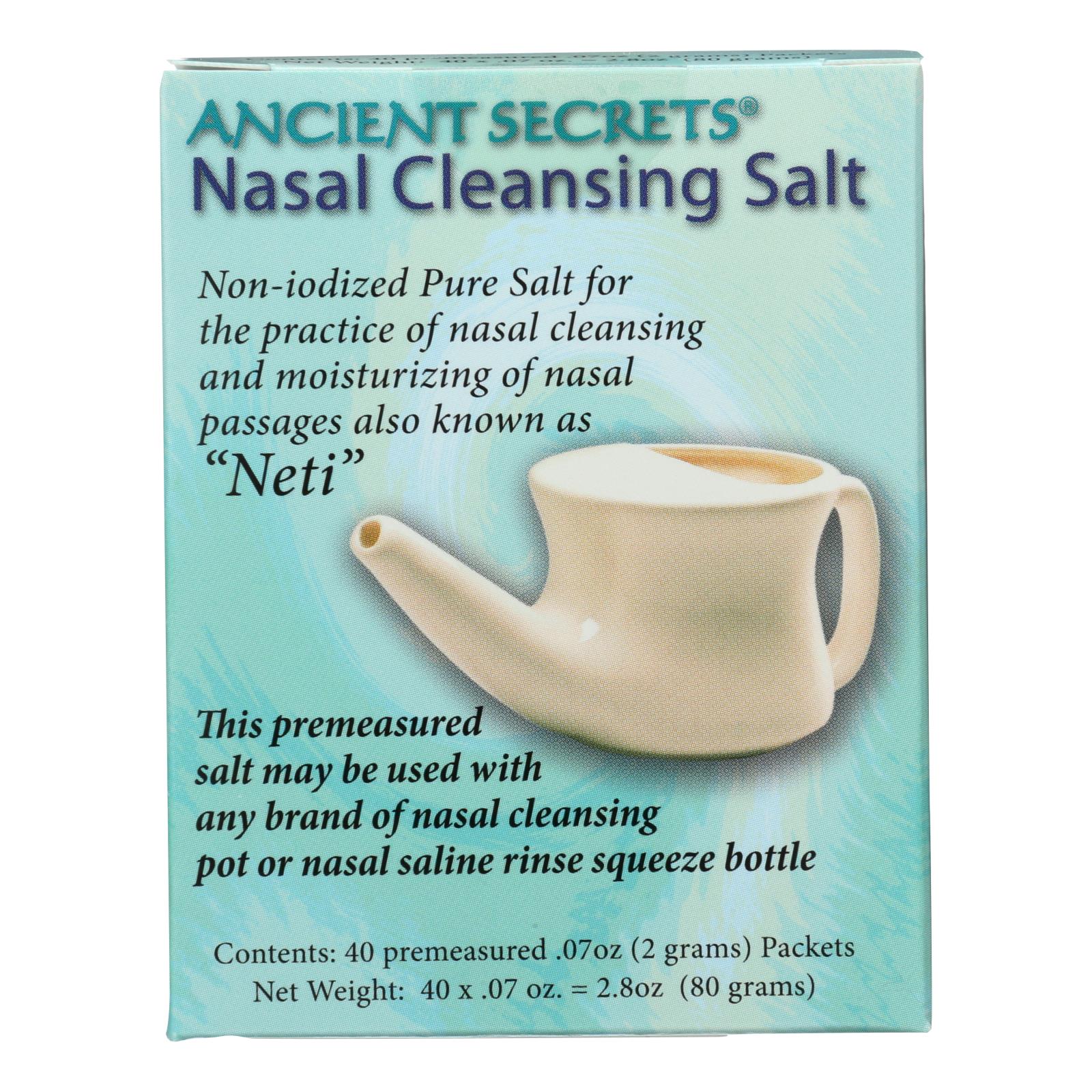 Ancient Secrets Nasal Cleansing Salt Packets - 40 Packets Ancient Secrets