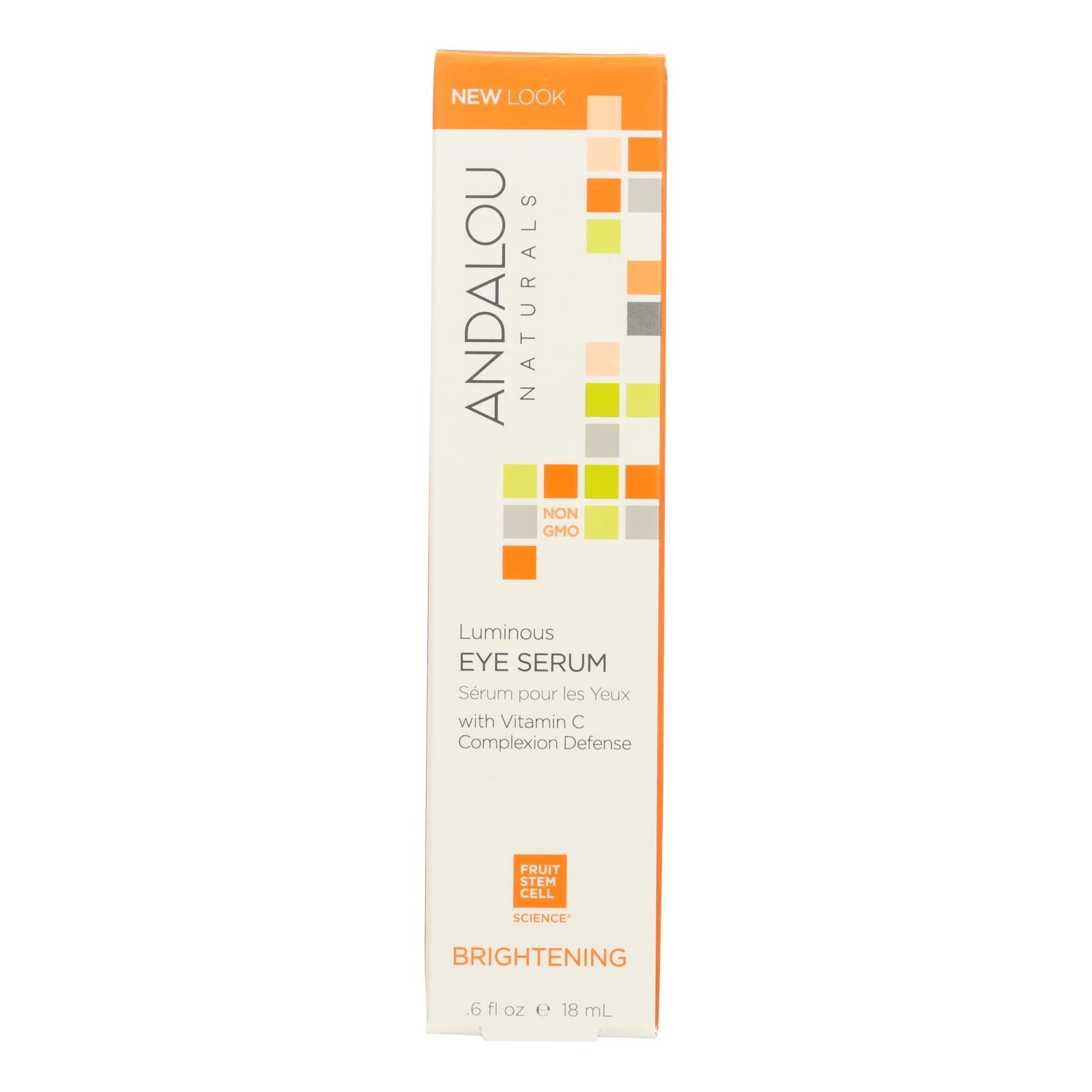 Andalou Naturals Luminous Eye Serum Brightening - 0.6 Fl Oz Andalou Naturals