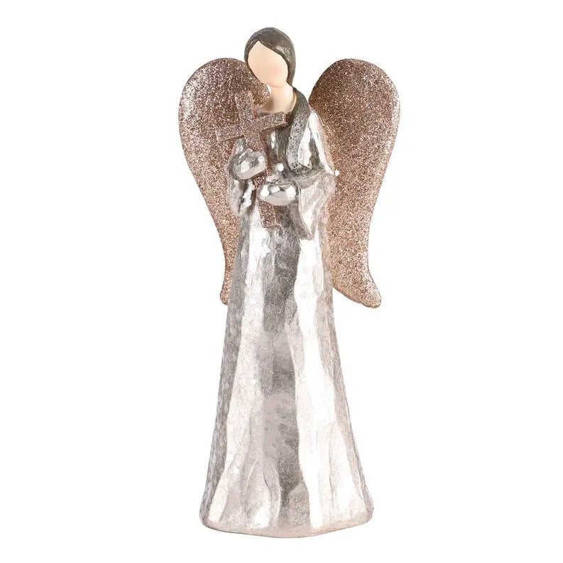 Angel Gold Glitter With Cross 7H Dicksons Inc