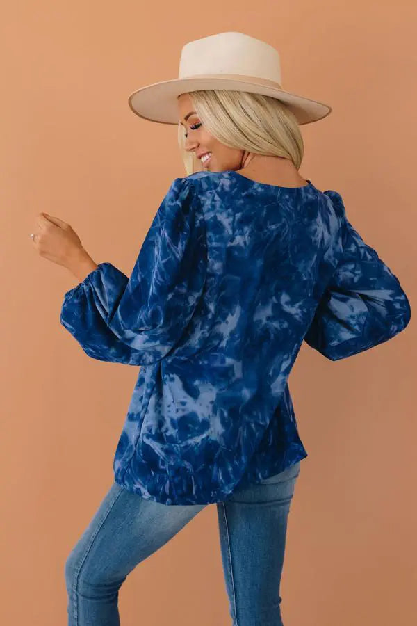 Aniston Ballon Sleeve Blouse Stay Warm in Style