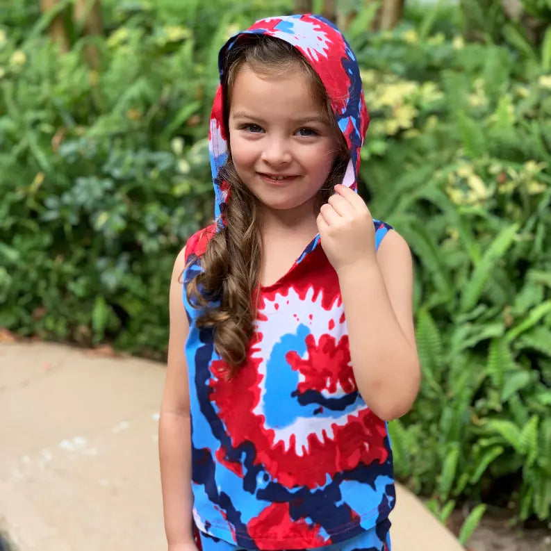 AnnLoren Girls Hoodie Tank and Shorts Set AnnLoren