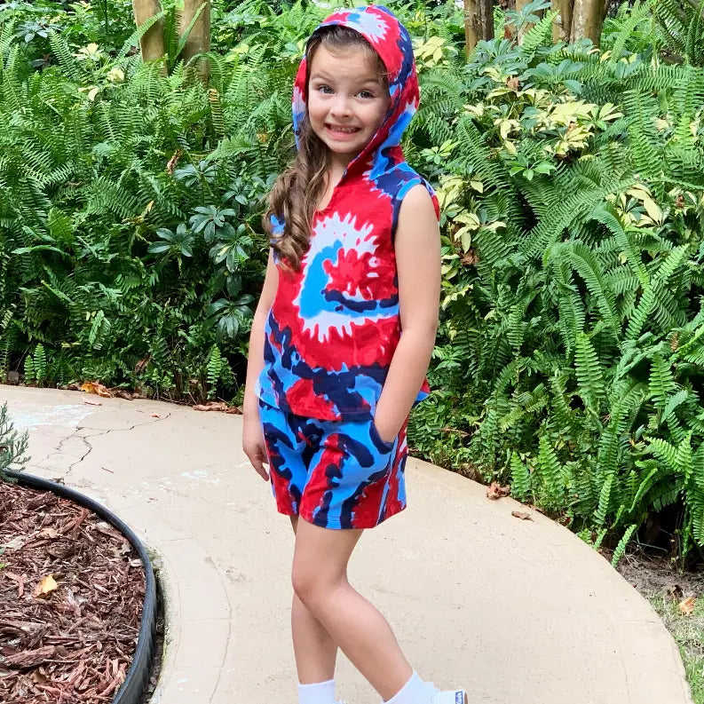 AnnLoren Girls Hoodie Tank and Shorts Set AnnLoren