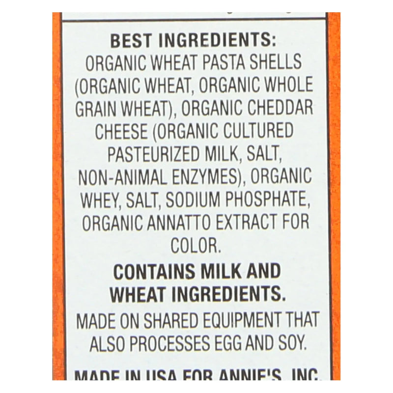 Annies Homegrown Macaroni And Cheese - Organic - Grass Fed - Shells And Real Aged Cheddar - 6 Oz - Case Of 12 - GreatEagleInc