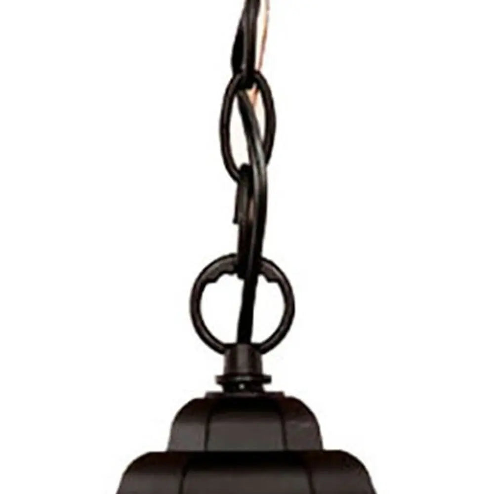 Antique Black Textured Glass Lantern Hanging Light Homeroots Outdoor