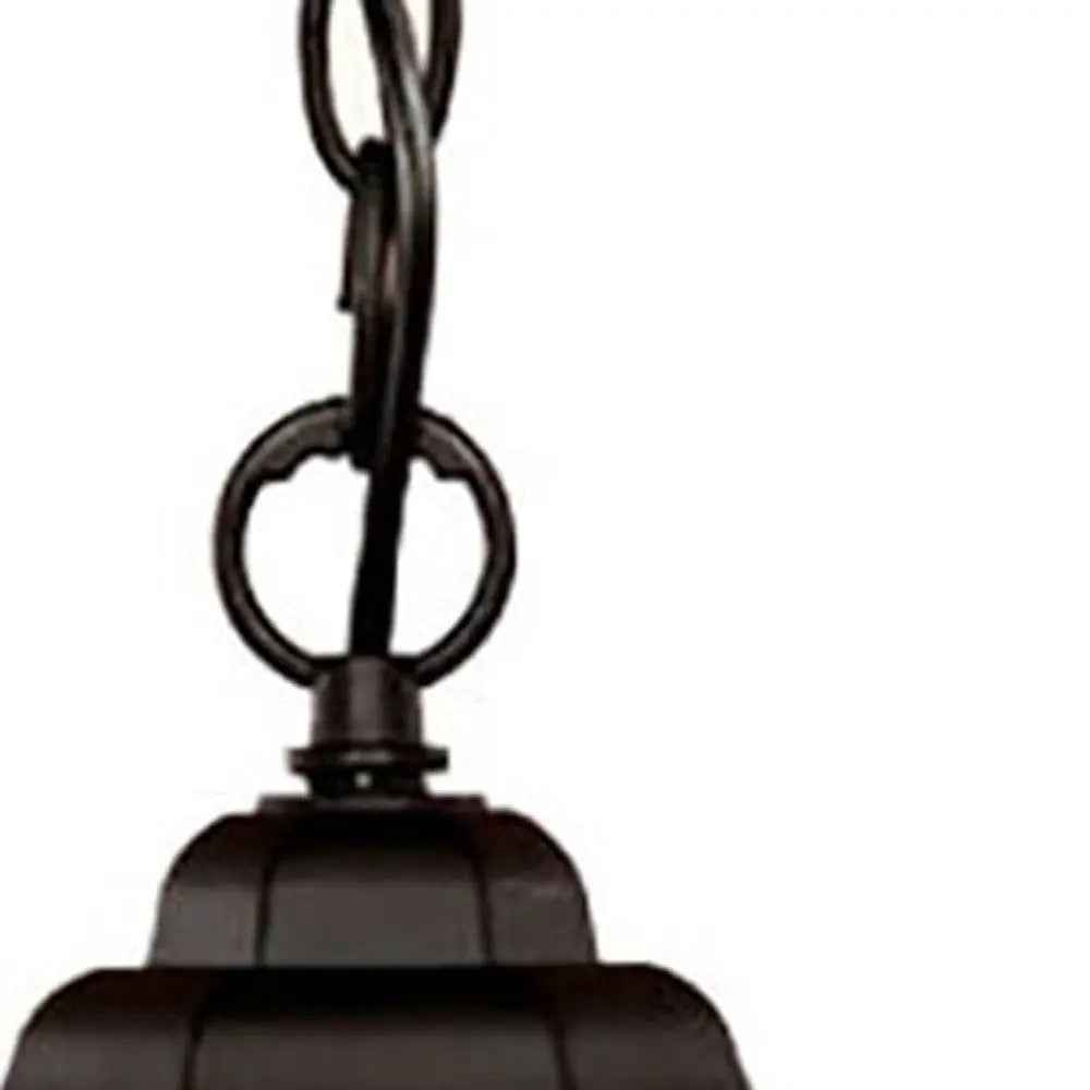 Antique Black Textured Glass Lantern Hanging Light Homeroots Outdoor