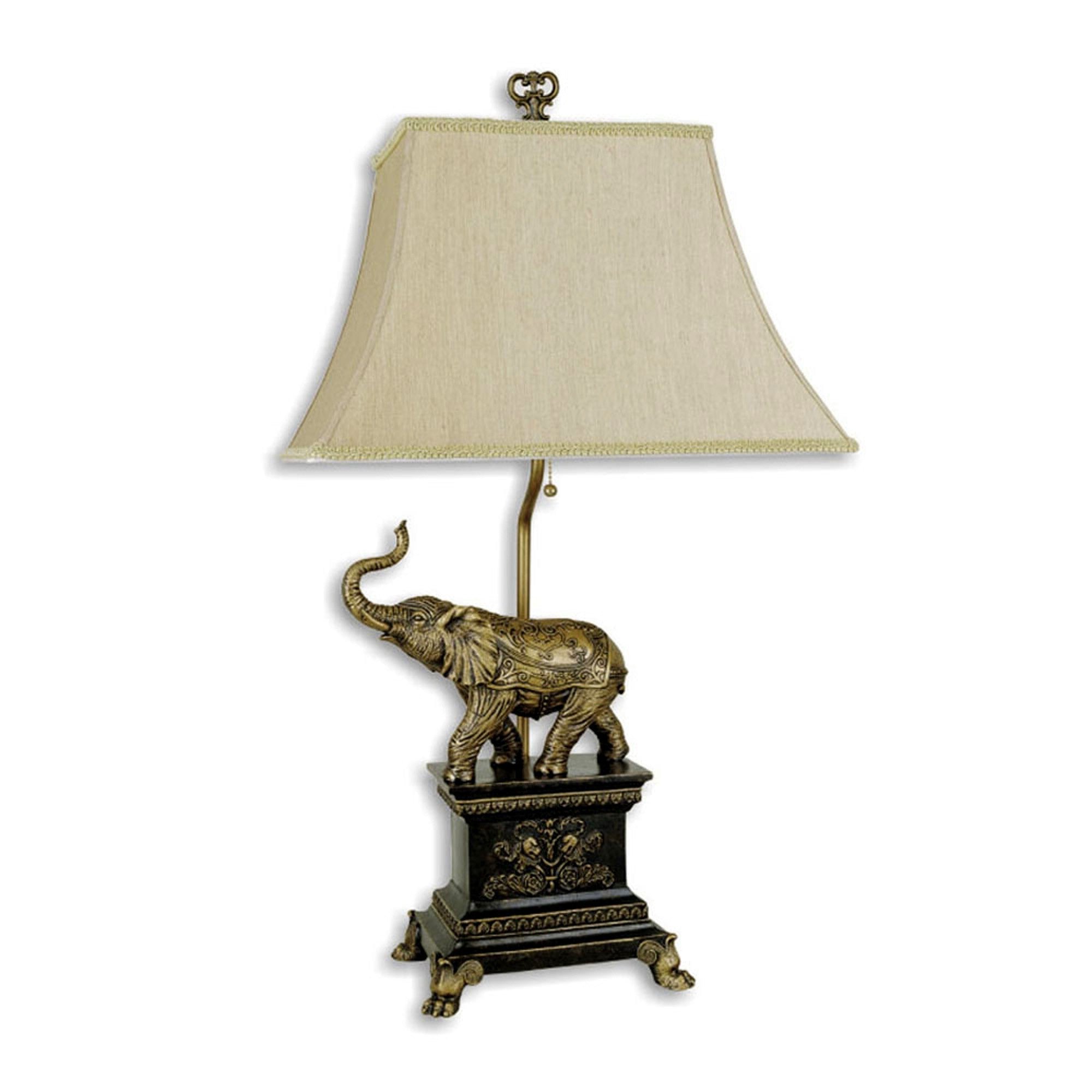 Antique Elephant Table Lamp Homeroots Lighting