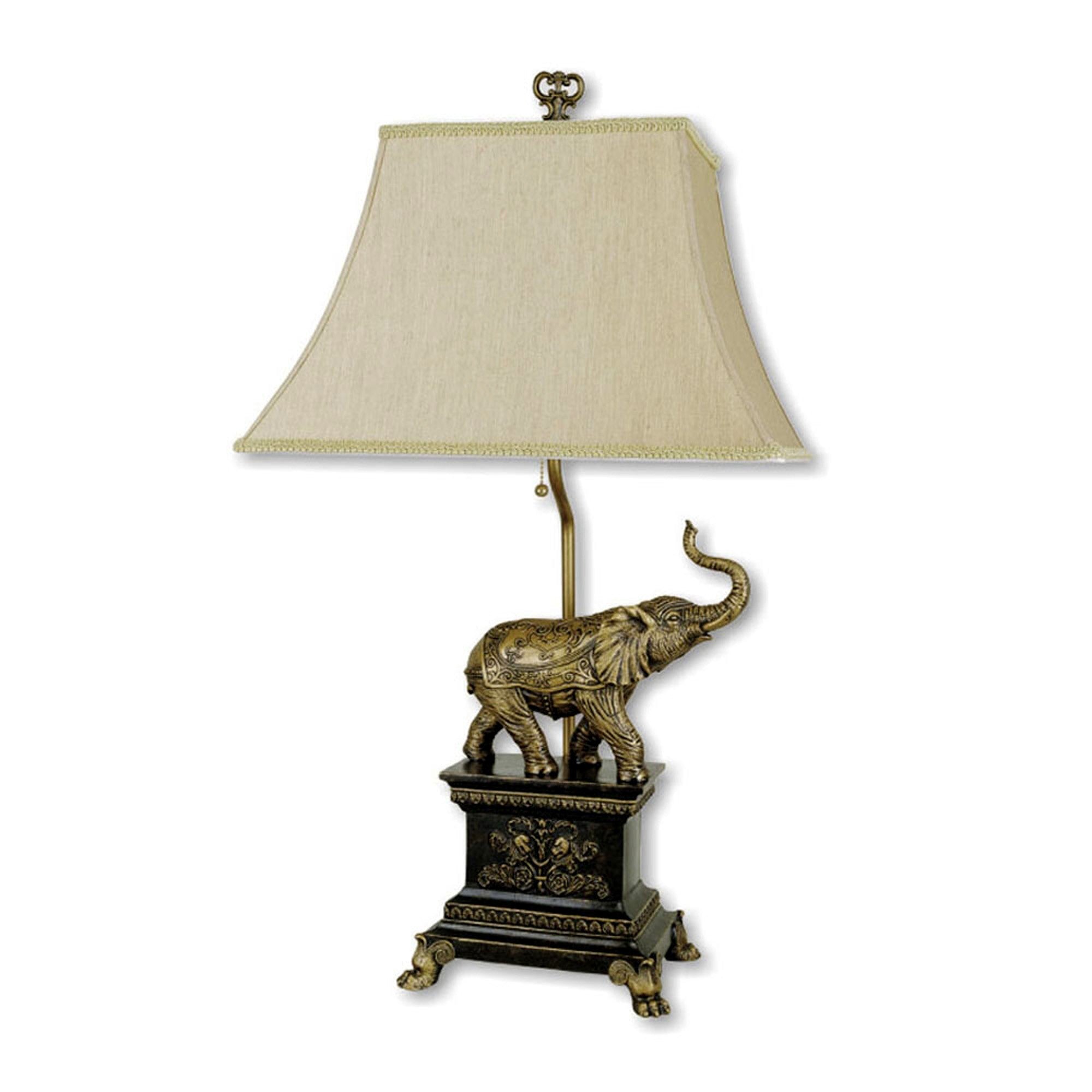 Antique Elephant Table Lamp Homeroots Lighting