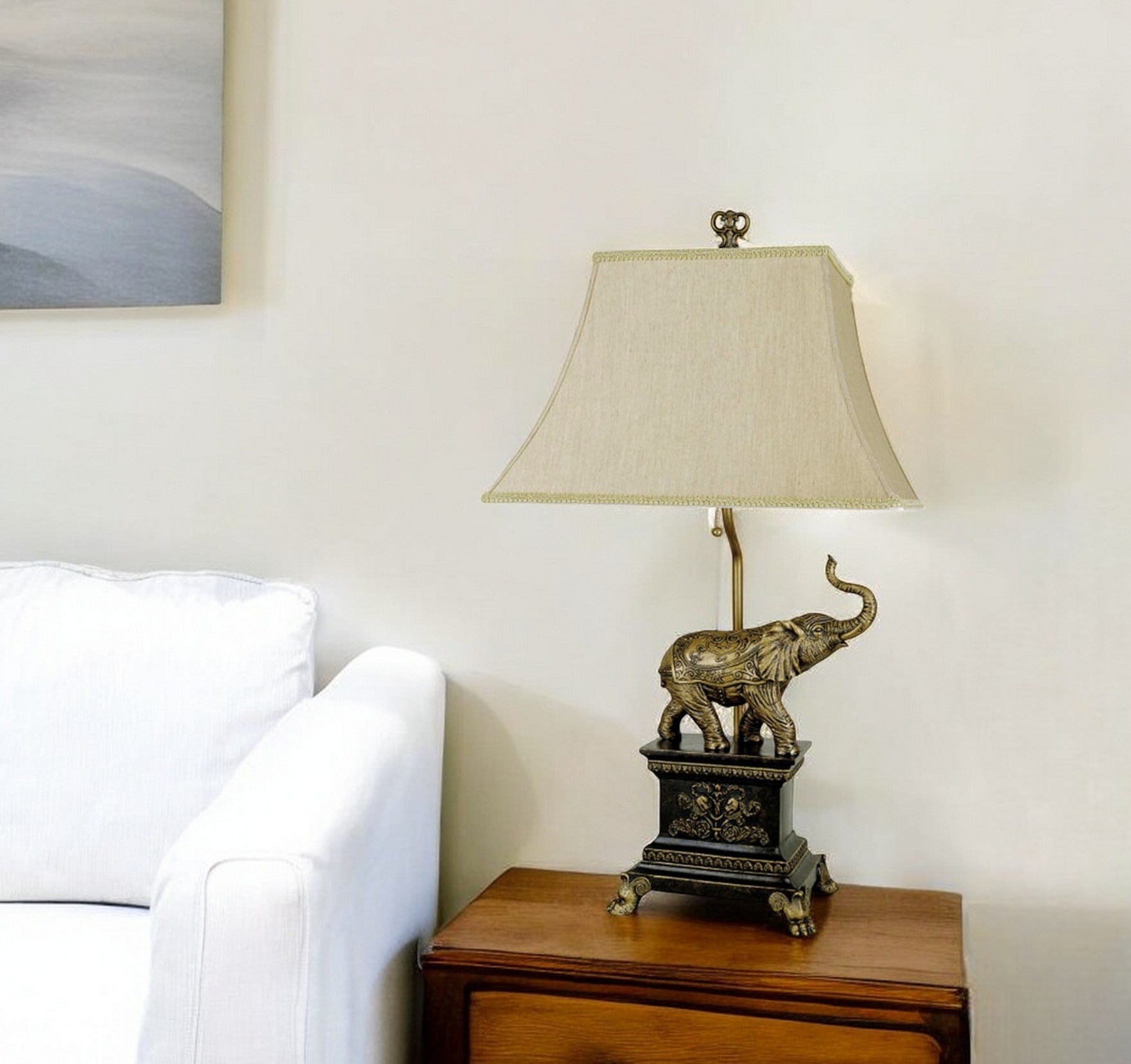 Antique Elephant Table Lamp Homeroots Lighting