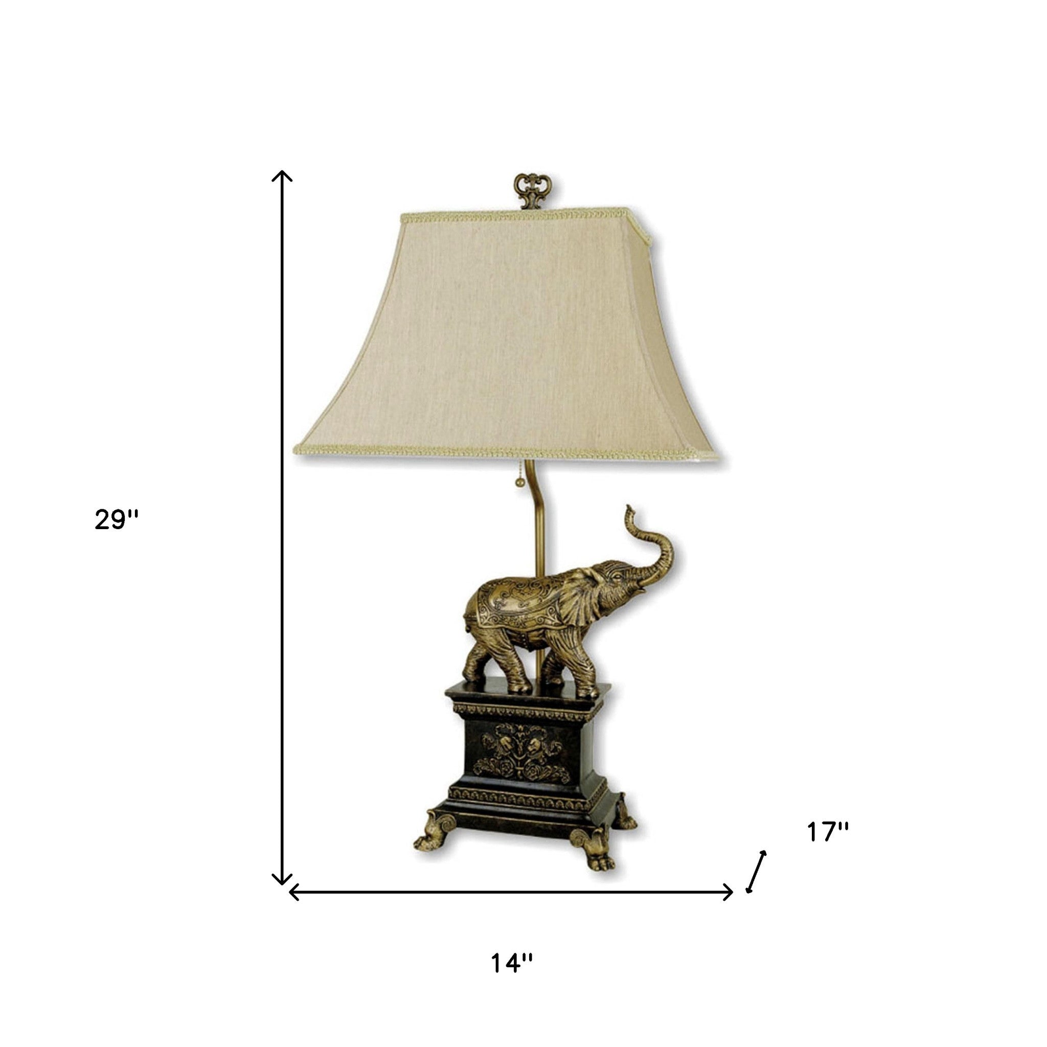 Antique Elephant Table Lamp Homeroots Lighting