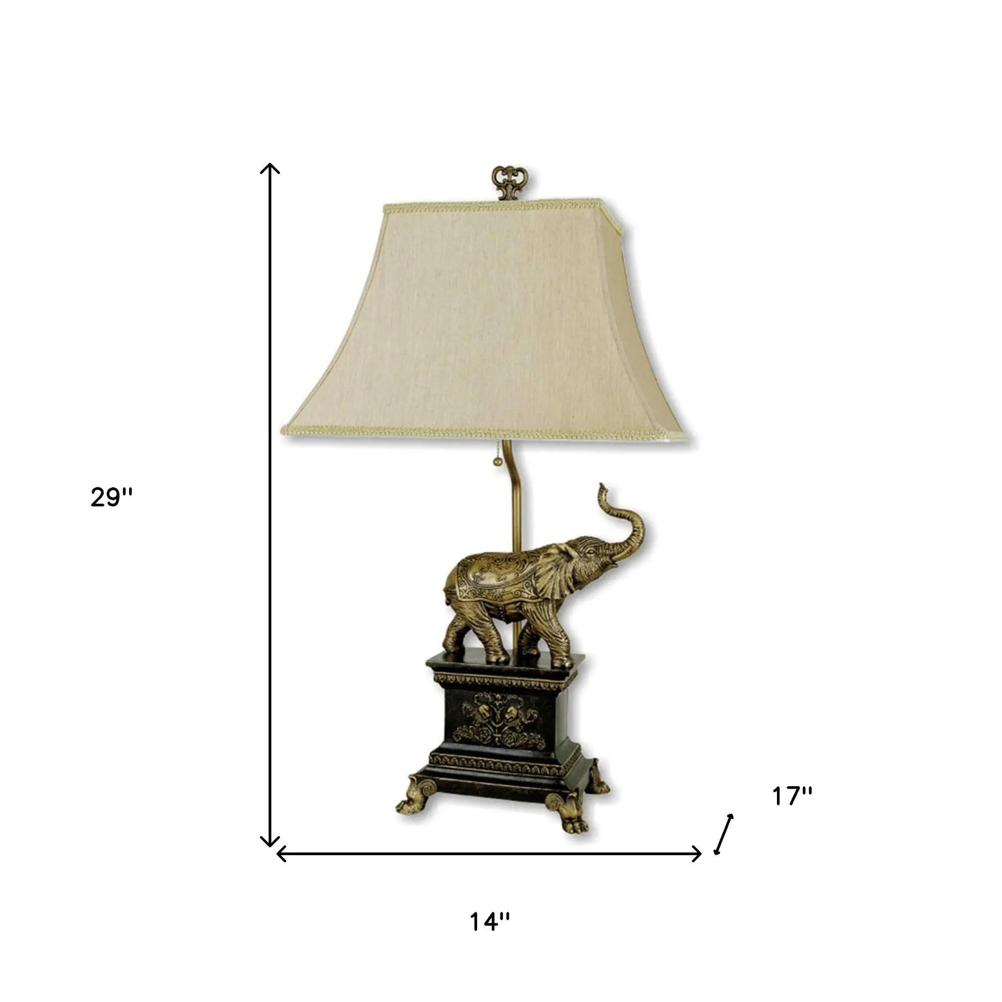 Antique Elephant Table Lamp Homeroots Lighting