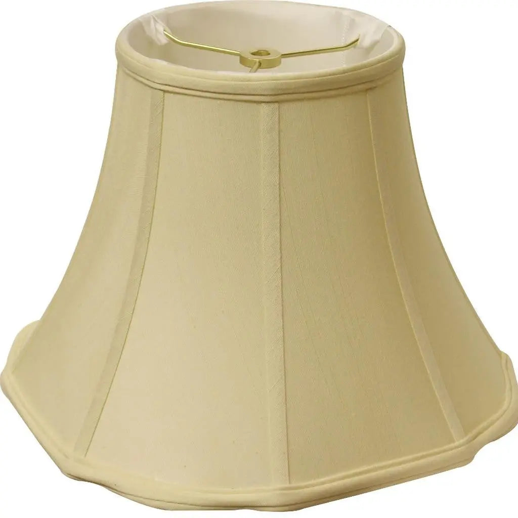Antiqued White Monay Shantung Silk Bell Lamp Shade Homeroots Lighting