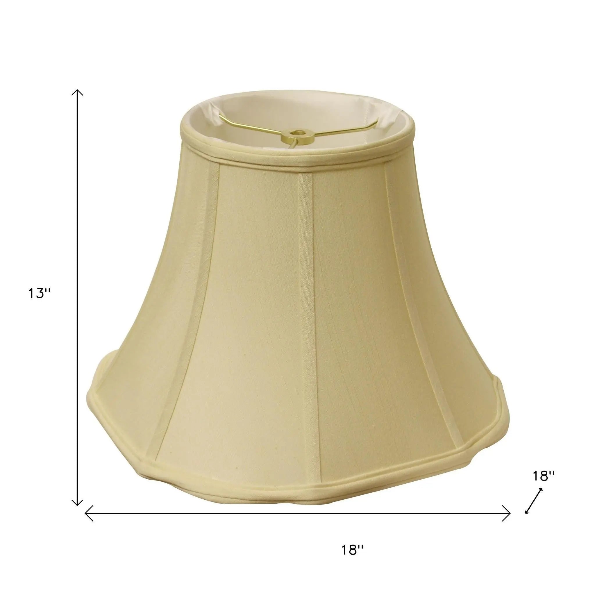 Antiqued White Monay Shantung Silk Bell Lamp Shade Homeroots Lighting