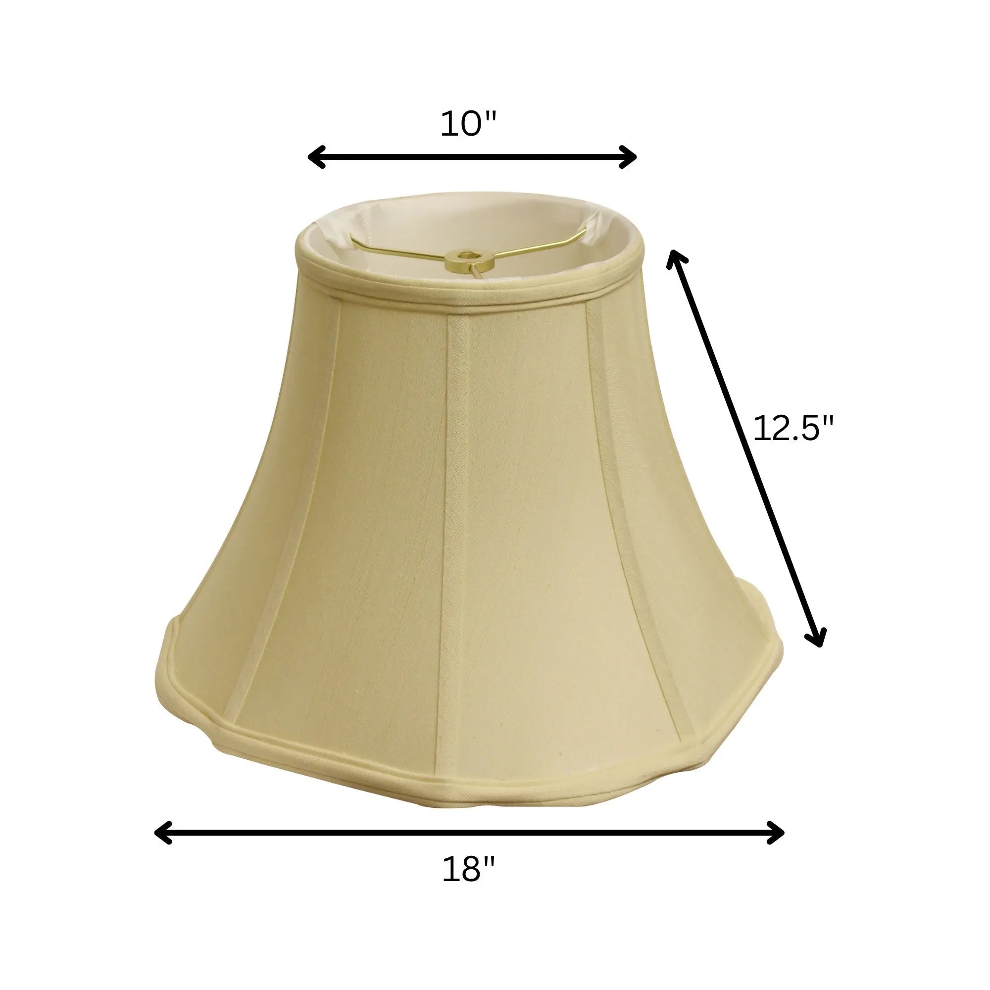 Antiqued White Monay Shantung Silk Bell Lamp Shade Homeroots Lighting