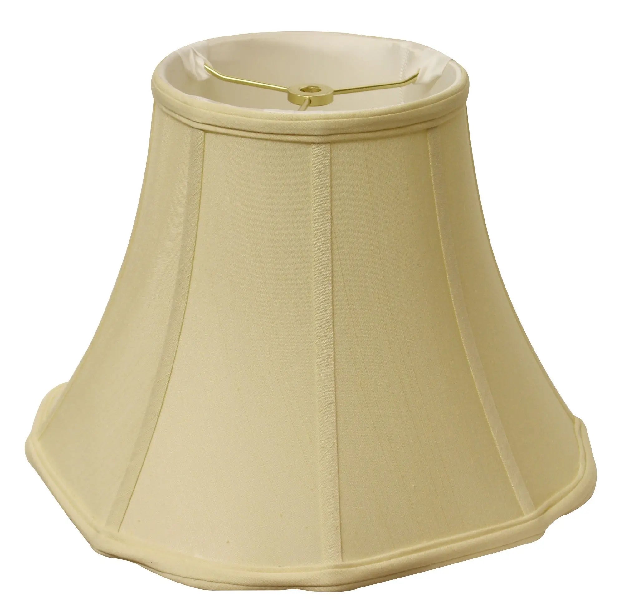 Antiqued White Monay Shantung Silk Bell Lamp Shade Homeroots Lighting